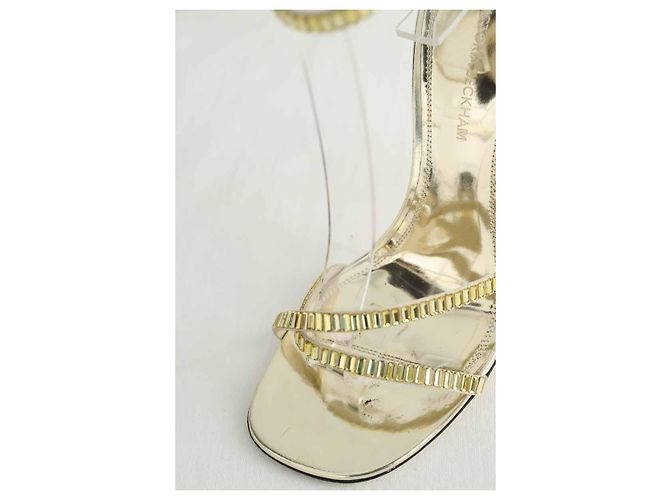 Victoria Beckham Goldene Lederabsätze - Ansicht 4