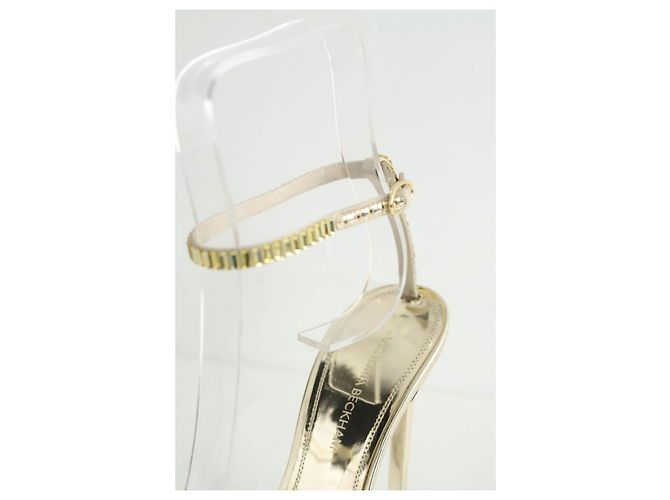Victoria Beckham Goldene Lederabsätze - Ansicht 5