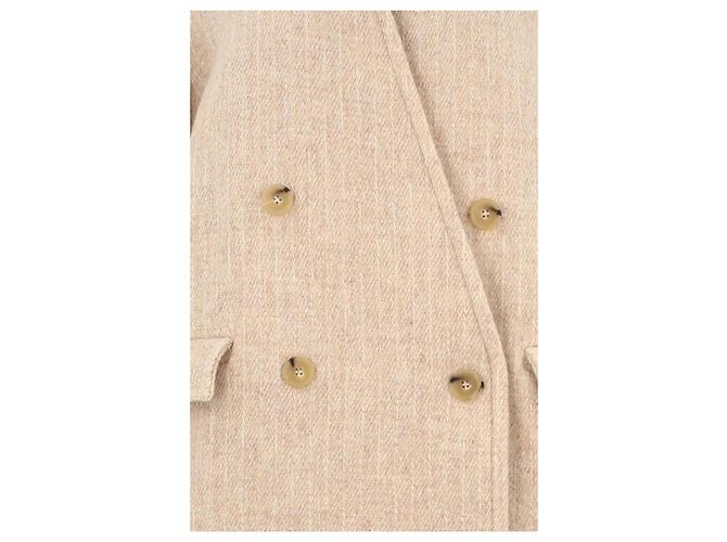 Margaux Lonnberg Abrigo de lana beige - vista 3
