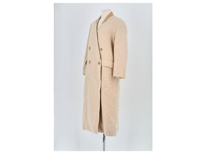 Margaux Lonnberg Abrigo de lana beige - vista 4