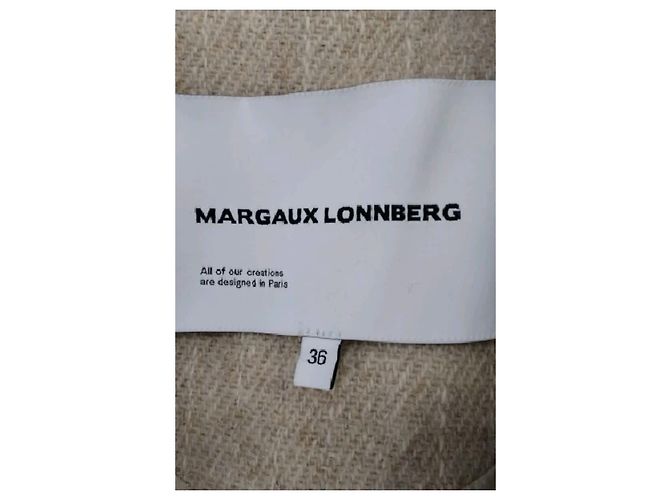 Margaux Lonnberg Abrigo de lana beige - vista 7