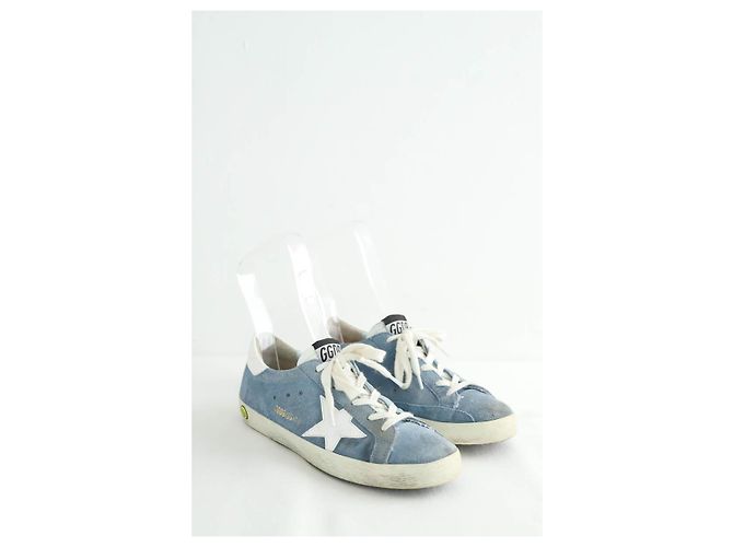 Golden Goose Blaue Wildleder-Sneaker - Ansicht 3