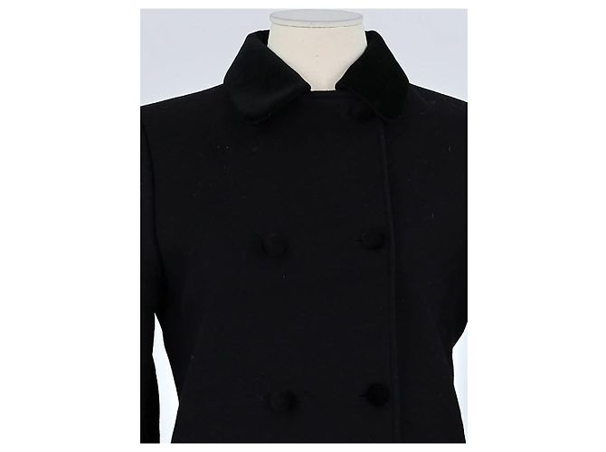 The Kooples Abrigo de lana negro - vista 2
