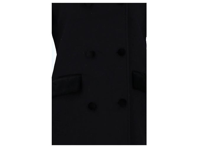 The Kooples Abrigo de lana negro - vista 3