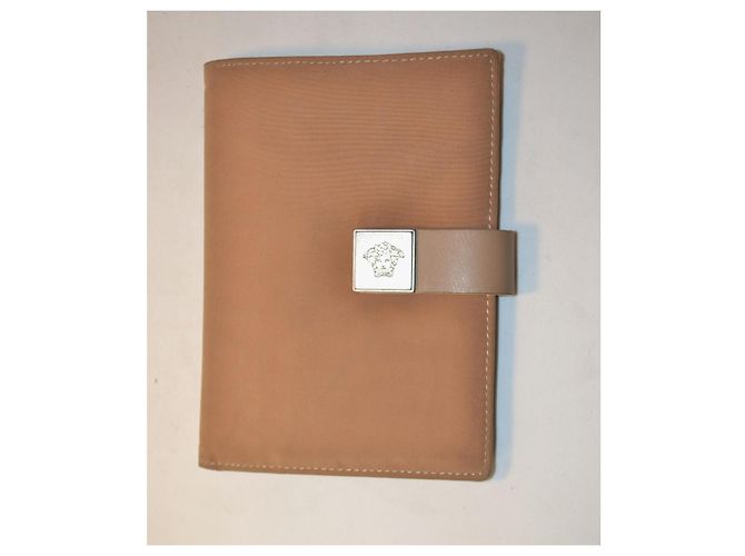 Portafoglio Gianni Versace marrone in pelle e tela - vista 2