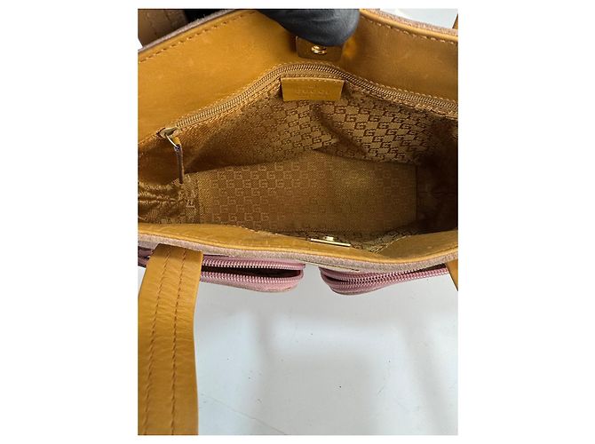 Borsa Gucci in suede / pelle rosa e marrone.293 - vista 13