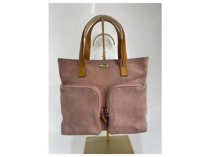 Borsa Gucci in suede / pelle rosa e marrone.293 - vista 2