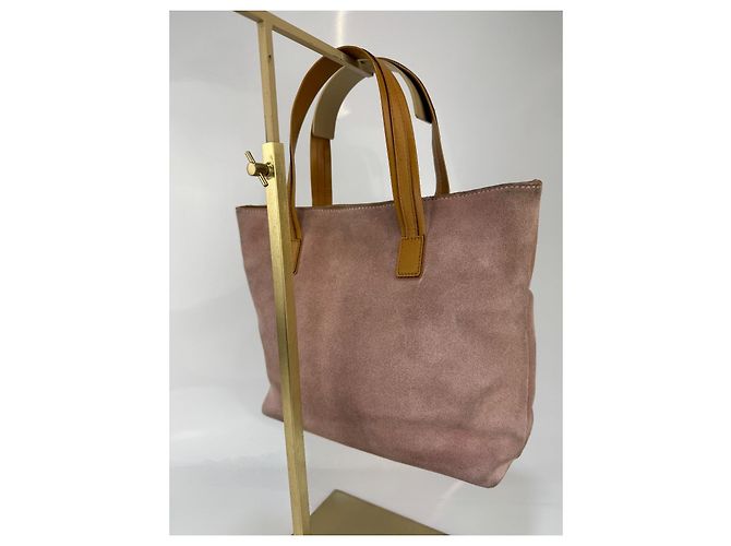 Borsa Gucci in suede / pelle rosa e marrone.293 - vista 4