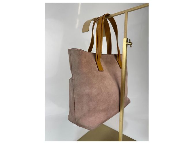 Borsa Gucci in suede / pelle rosa e marrone.293 - vista 5