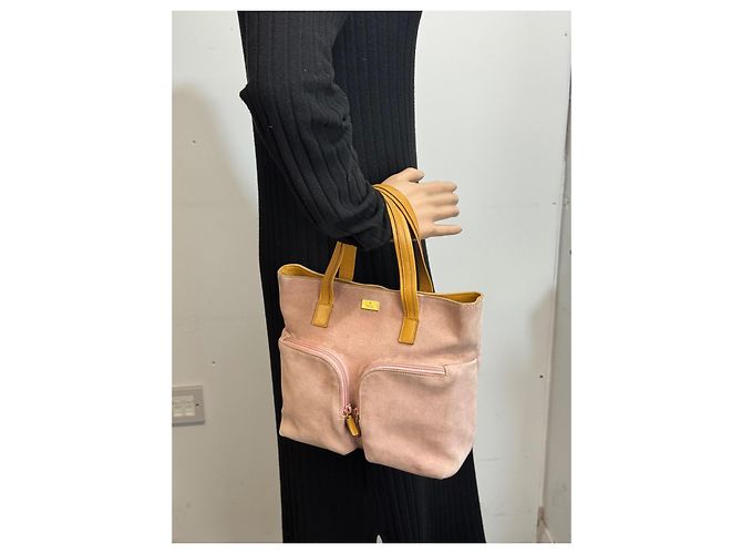 Borsa Gucci in suede / pelle rosa e marrone.293 - vista 9