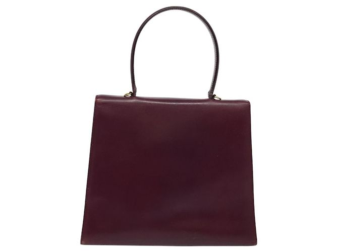 Céline Borsa a mano in pelle con logo circolare Celine Porpora - vista 2