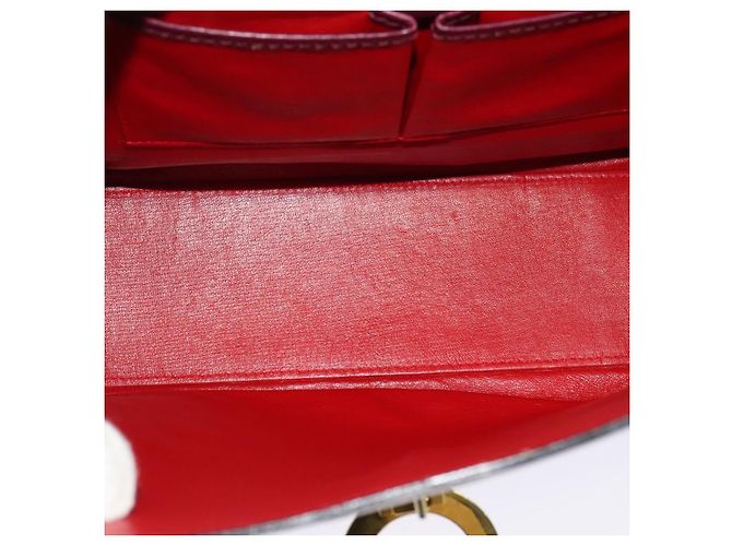 Céline Borsa a mano in pelle con logo circolare Celine Porpora - vista 5