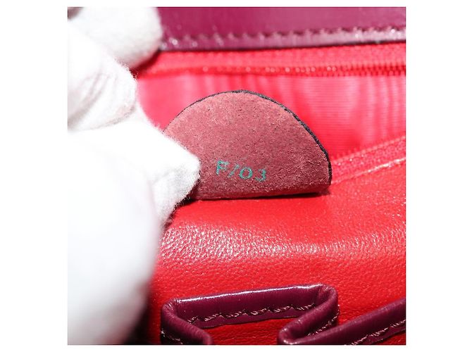 Céline Borsa a mano in pelle con logo circolare Celine Porpora - vista 7