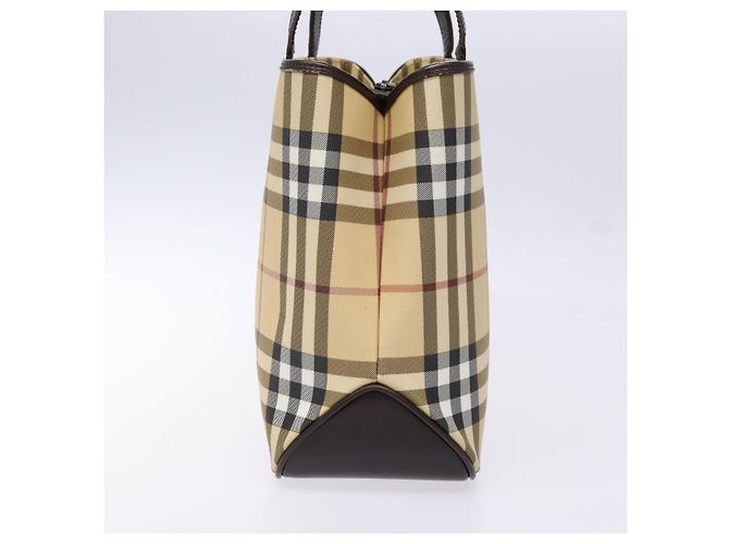 Burberry Vintage Vintage Check Coated Canvas Small Beige - Ansicht 3