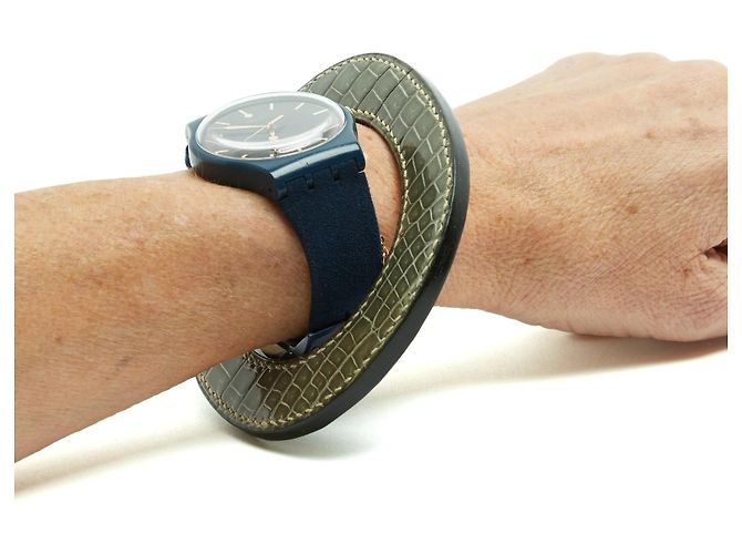 Hermès Bracciale o Pendente Isthme L Verde Pelle Hermes - vista 6