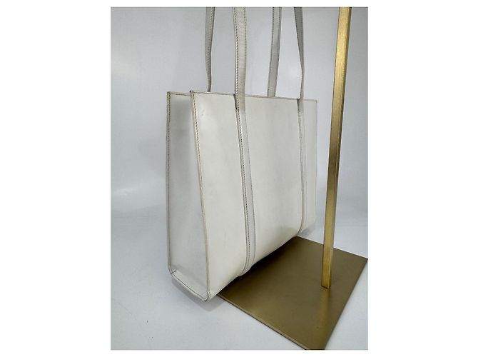 Borsa a spalla Prada in pelle bianca 295 Bianco - vista 6