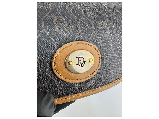 Bolsa transversal Dior, preta, em couro.296 Marrom Preto - vista 11
