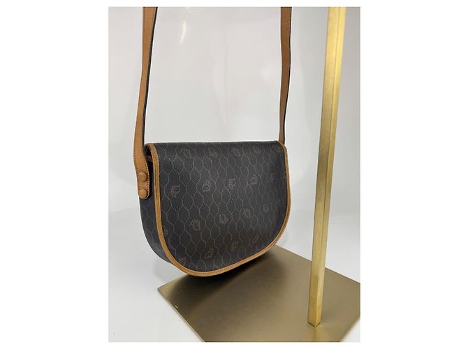 Bolsa transversal Dior, preta, em couro.296 Marrom Preto - vista 6