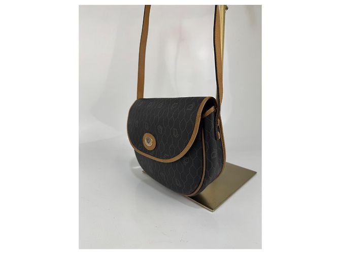 Bolsa transversal Dior, preta, em couro.296 Marrom Preto - vista 8
