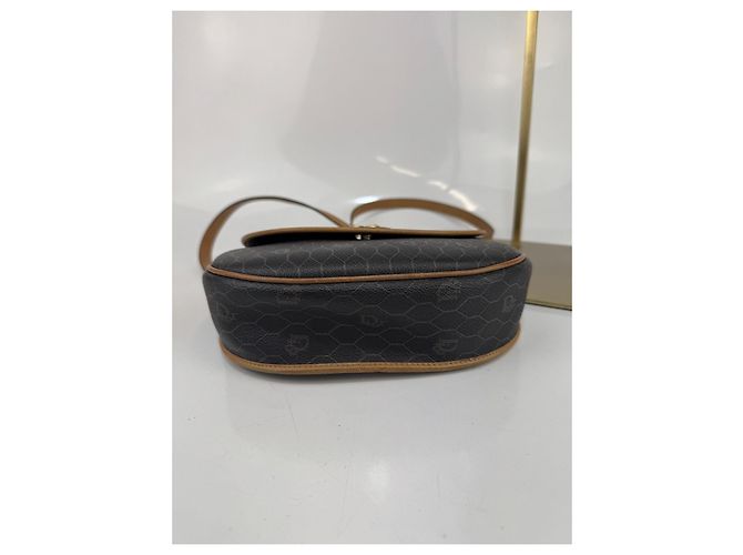 Bolsa transversal Dior, preta, em couro.296 Marrom Preto - vista 9