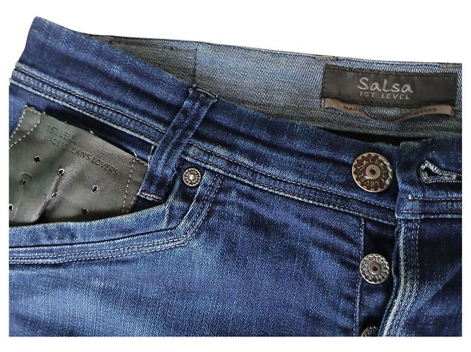 Autre Marque Jeans Salsa Slim Blu da Uomo in Cotone - vista 3