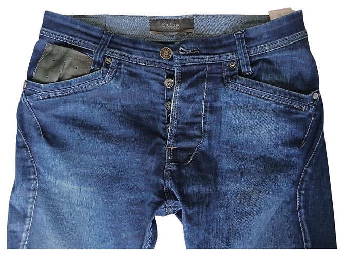 Autre Marque Jeans Salsa Slim Blu da Uomo in Cotone - vista 4