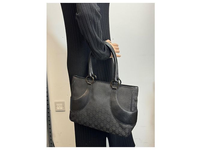 Borsa Gucci GG in tela/pelle nera.297 - vista 11