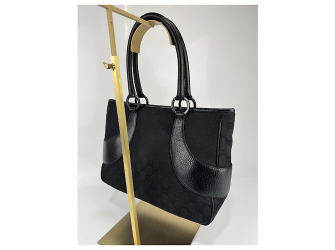 Borsa Gucci GG in tela/pelle nera.297 - vista 5