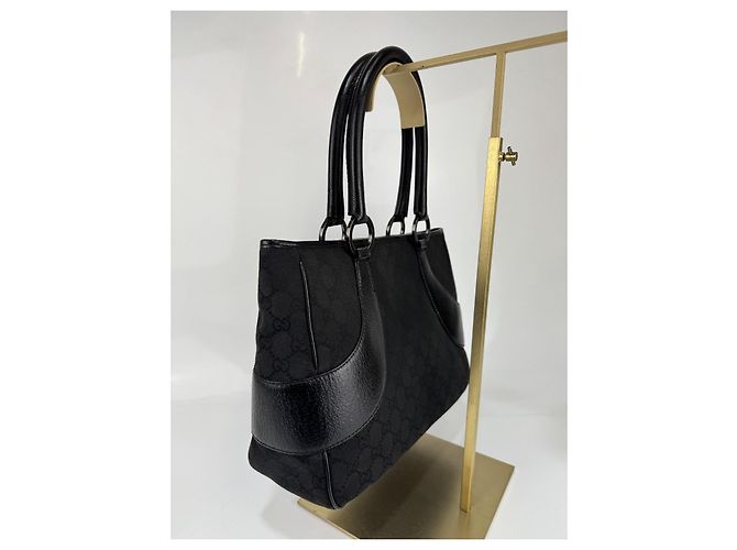 Borsa Gucci GG in tela/pelle nera.297 - vista 6