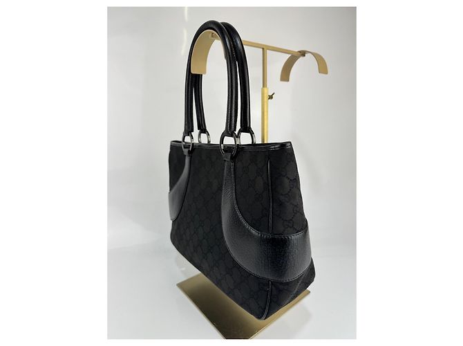 Borsa Gucci GG in tela/pelle nera.297 - vista 8