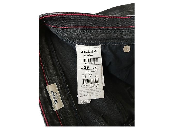Autre Marque Jeans Salsa Skinny Fit Neri in Cotone da Uomo Nero - vista 4