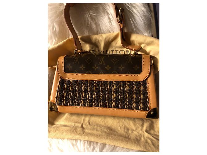 Borsa Louis Vuitton Tweedy Rabat Monogramma Tweed Marrone - vista 7