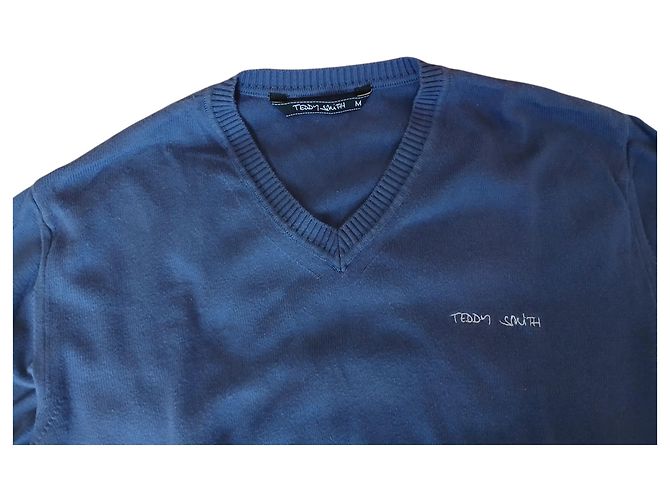 Suéter Teddy Smith Azul de Algodão Masculino M - vista 3