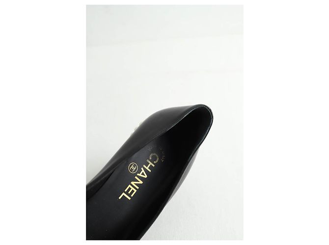 Décolleté Chanel in pelle nera Nero - vista 4