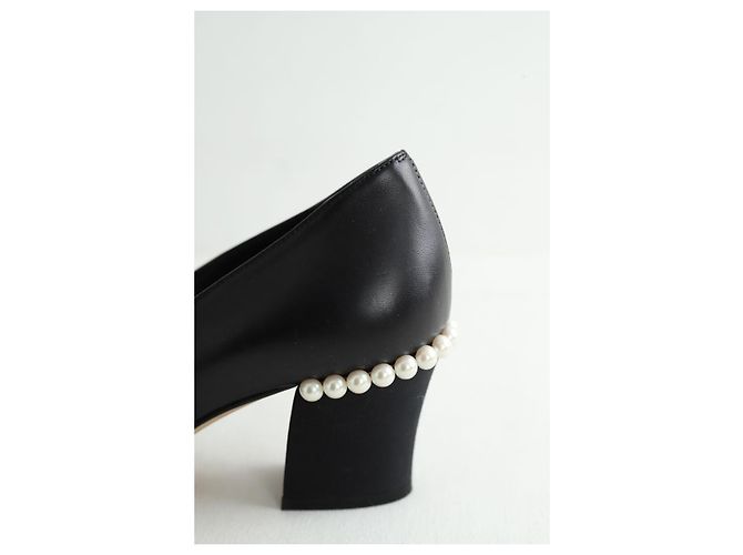Décolleté Chanel in pelle nera Nero - vista 5