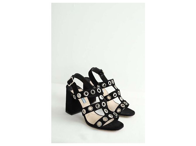 Prada Tacchi in scamosciato neri Nero - vista 3