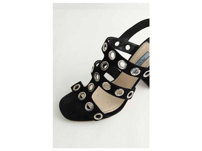 Prada Tacchi in scamosciato neri Nero - vista 4