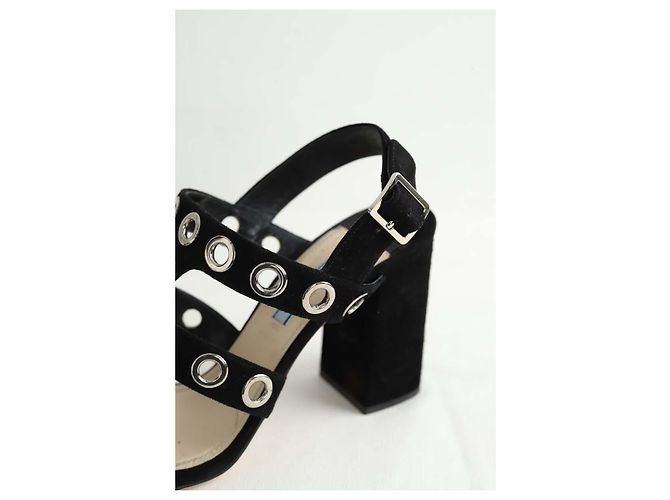 Prada Tacchi in scamosciato neri Nero - vista 5