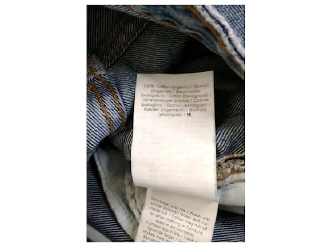 Ganni Jeans anchos de algodón azul - vista 6