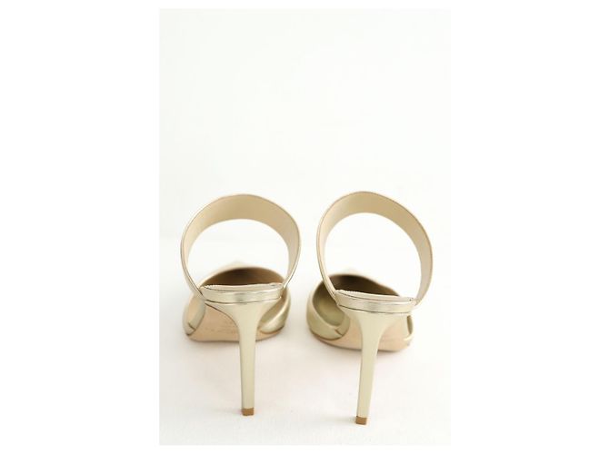 Jimmy Choo Goldene Lederabsätze - Ansicht 2