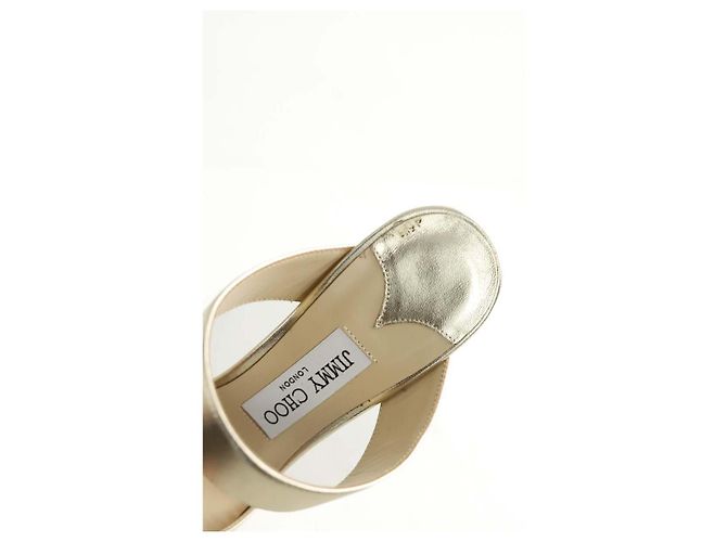 Jimmy Choo Goldene Lederabsätze - Ansicht 4
