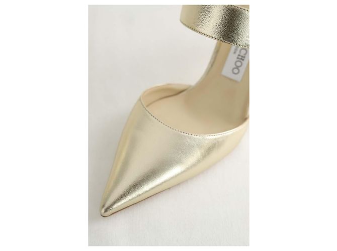 Jimmy Choo Goldene Lederabsätze - Ansicht 5