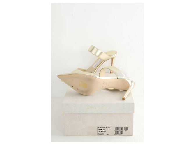 Jimmy Choo Goldene Lederabsätze - Ansicht 6