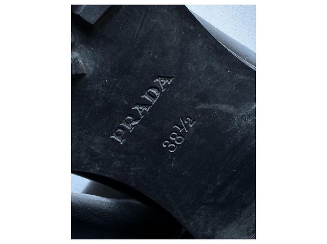 Stivali Prada in pelle e nylon neri Nero - vista 11