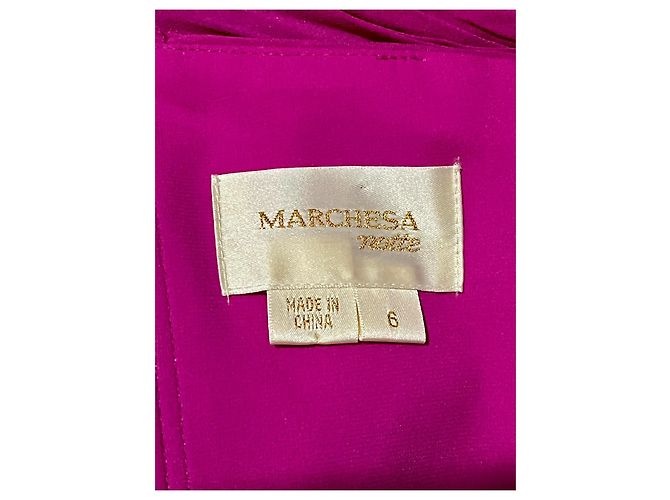 Marchesa Rosa trägerloses Seidenkleid Pink - Ansicht 5
