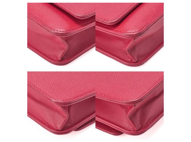 Wallet On Chain Borsa a spalla CHANEL, portafoglio a catena, pelle caviar rosa, finiture argentate, - vista 8