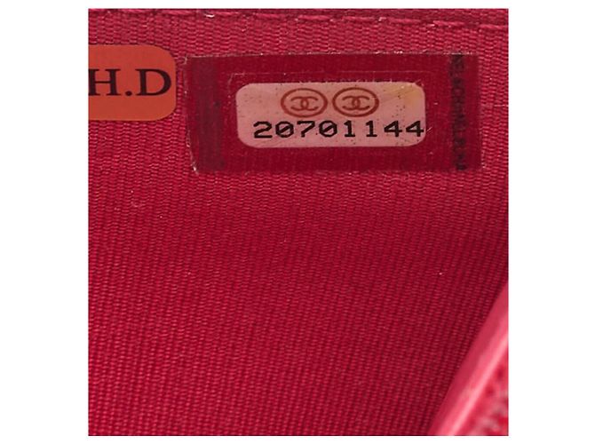 Wallet On Chain Borsa a spalla CHANEL, portafoglio a catena, pelle caviar rosa, finiture argentate, - vista 9