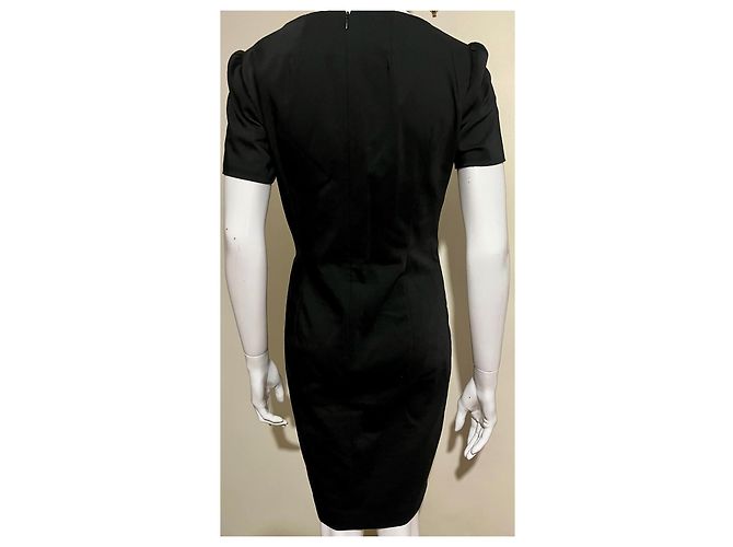 Escada Piccolo vestito nero con zip dorate Gold hardware - vista 2