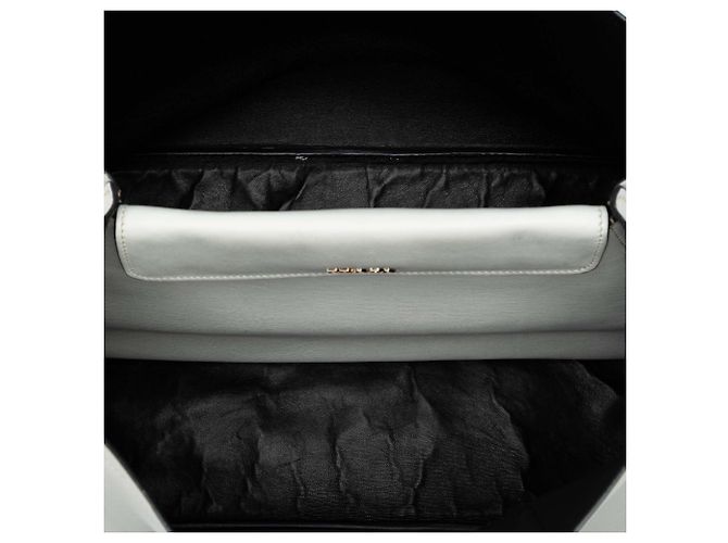 Double Prada Grande Borsa Doppia in Vitello Bianco da Città - vista 4