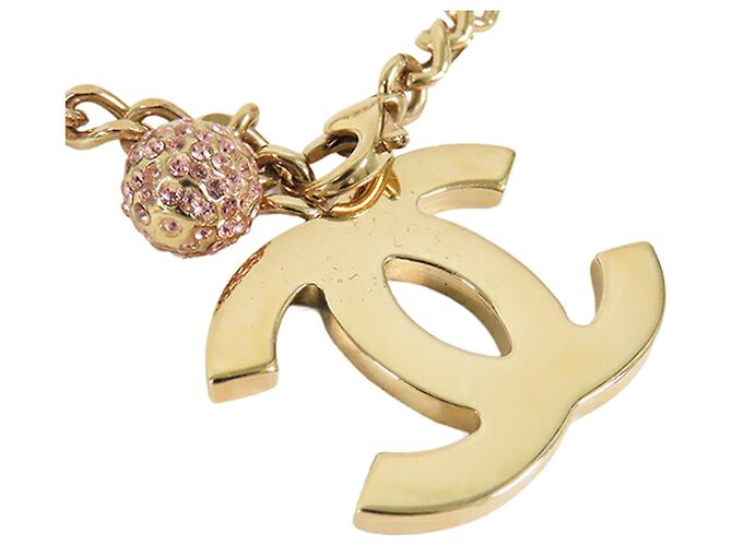 Bracciale charm CC in strass placcato oro di Chanel D'oro - vista 3